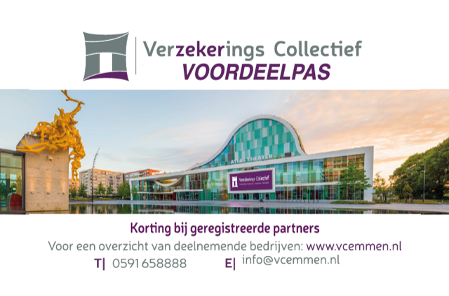 Voordeelpas Verzekeringscollectief Emmen Voorzijde